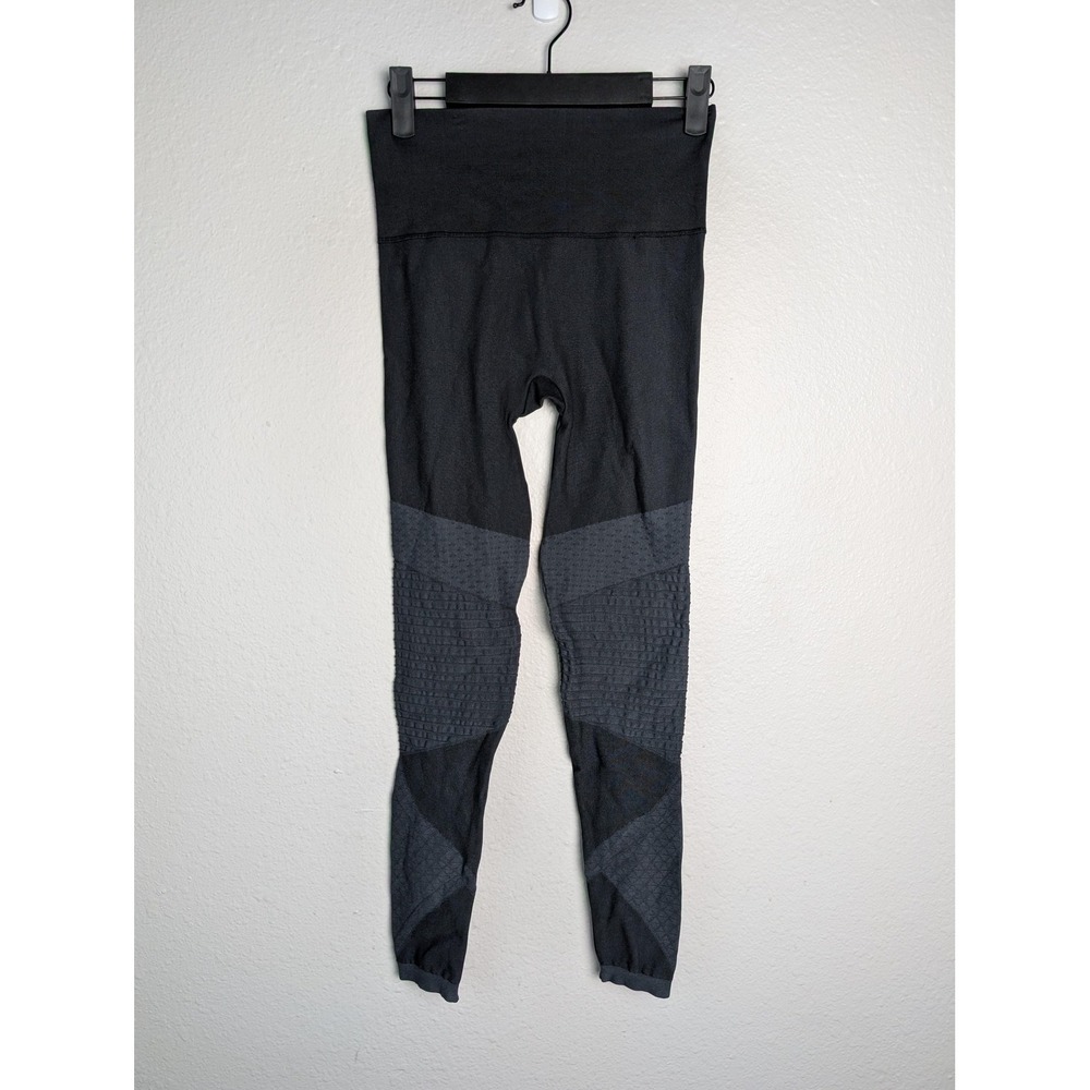 SPANX Leggings Womens S Black High Rise Ankle Quilted Compression Shaping